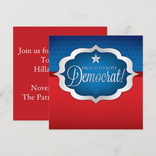 democraat kaart (Voorkant / Achterkant)