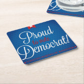 democraat kartonnen onderzetters (Schuin)