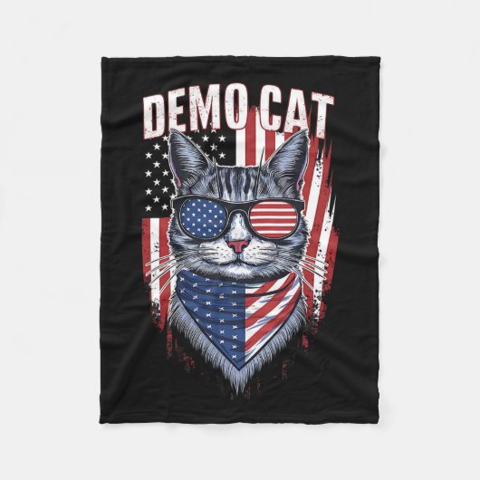 Democraat Kinderloze Cat Lady Liberal Electi Fleece Deken (Voorkant)