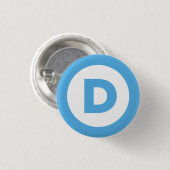 Democraat Logo Ronde Button 3,2 Cm (Voorkant /achterkant)
