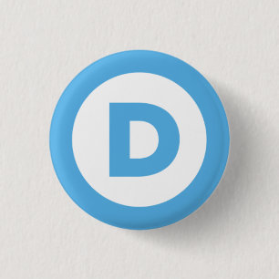 Democraat Logo Ronde Button 3,2 Cm