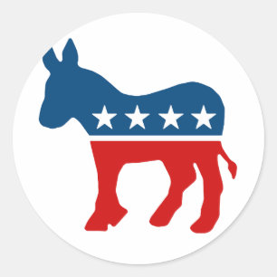 DEMOCRAAT LOGO RONDE STICKER