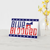 democraat met blauw bloed kaart (Gele Bloem)