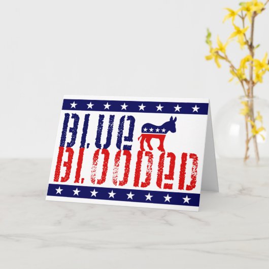 democraat met blauw bloed kaart (Gele Bloem)