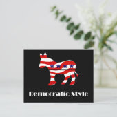 Democraat met stijl briefkaart (Staand voorkant)