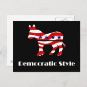 Democraat met stijl briefkaart (Voorkant / Achterkant)