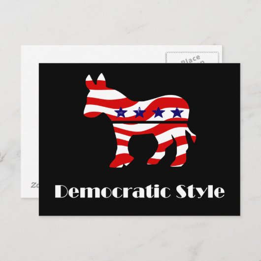 Democraat met stijl briefkaart (Voorkant / Achterkant)