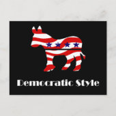 Democraat met stijl briefkaart (Voorkant)