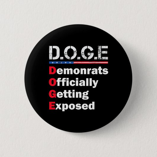 Democraat Officieel Ontmaskerd Ronde Button 5,7 Cm (Voorkant)