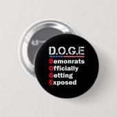 Democraat Officieel Ontmaskerd Ronde Button 5,7 Cm (Voorkant /achterkant)