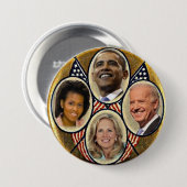 Democraat Quadragate 3-inch Button (Voorkant /achterkant)