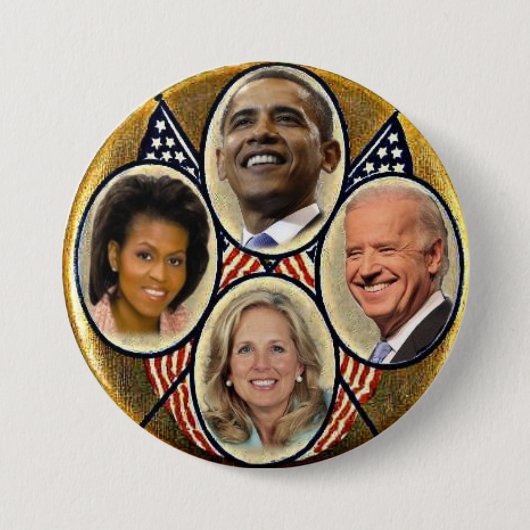 Democraat Quadragate 3-inch Button (Voorkant)