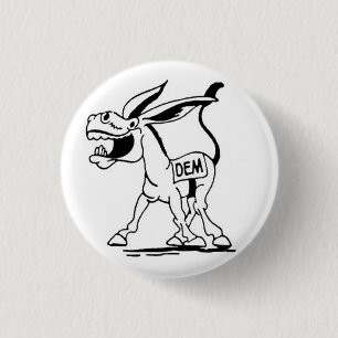democraat ronde button 3,2 cm