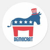 democraat ronde sticker (Voorkant)