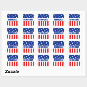 Democraat Square Sticker (Vel)