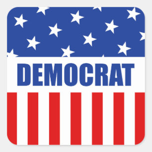 Democraat Square Sticker