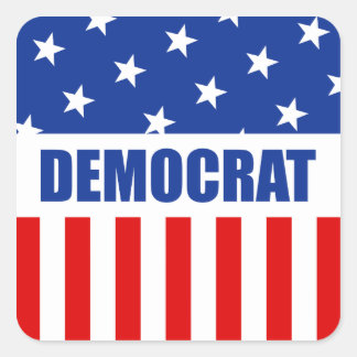 Democraat Square Sticker