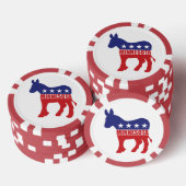 Democraat uit Minnesota Ezel Pokerchips (Opstapeling)