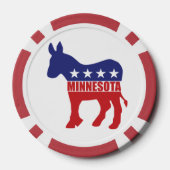 Democraat uit Minnesota Ezel Pokerchips (Achterkant)