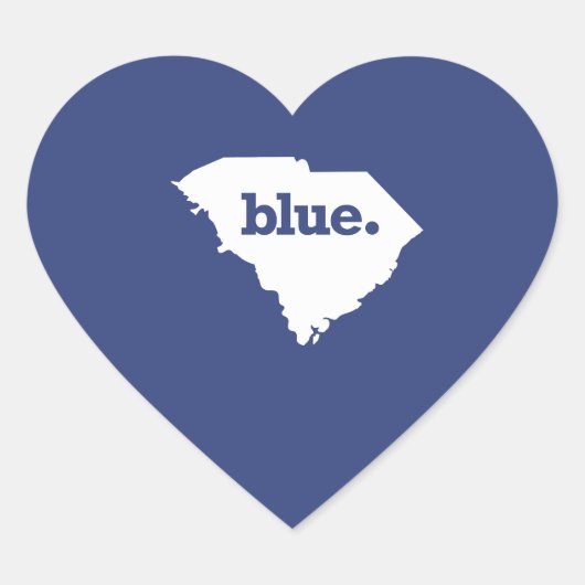 Democraat uit South Carolina Hart Sticker (Voorkant)