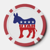 Democraat uit Utah Ezel Poker Chips (Achterkant)