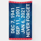 Democraat vergeet nooit 6 januari spandoek (Verticaal)