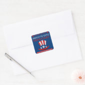 democraat vierkante sticker (Envelop)