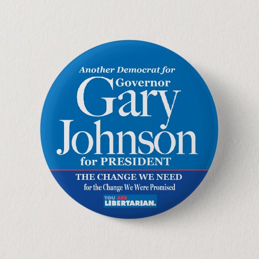 Democraat voor Gary Johnson Button (Voorkant)