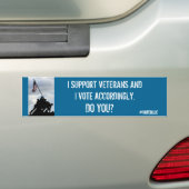 Democraat voor Veteranen Bumpersticker (Op auto)
