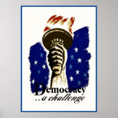 Democracy A Challenge, Poster met Liberty's Torch (Voorkant)
