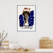 Democracy A Challenge, Poster met Liberty's Torch (Keuken)
