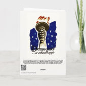 Democracy A Challenge, Poster met Liberty's Torch Bedankkaart (Achterkant)