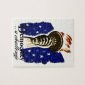 Democracy A Challenge, Poster met Liberty's Torch Legpuzzel (Horizontaal)
