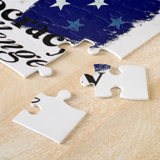 Democracy A Challenge, Poster met Liberty's Torch Legpuzzel (Zijkant)