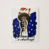 Democracy A Challenge, Poster met Liberty's Torch Legpuzzel (Verticaal)