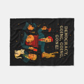 Democracy Auction Gone Funny Litical Satire Gift  Fleece Deken (Voorkant (Horizontaal))