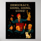 Democracy Auction Gone Funny Litical Satire Gift  Poster (Voorkant)