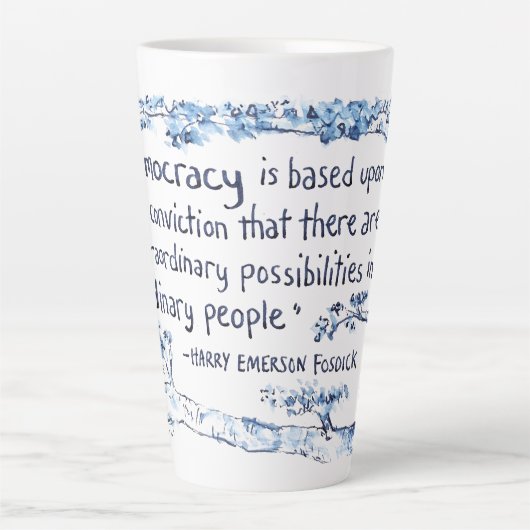 Democracy For People latte mug Mok (Voorkant)