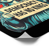 Democracy Has No Kings 4th Of July Statue Of Liber Poster (Hoek)