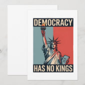 Democracy Has No Kings Liberity Status American Bedankkaart (Voorkant / Achterkant)