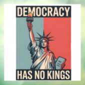 Democracy Has No Kings Liberity Status American Raamsticker (Vel 3)