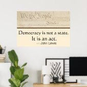 Democracy Is An Act John Lewis We the People Poster (Thuiskantoor)