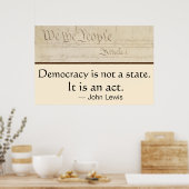Democracy Is An Act John Lewis We the People Poster (Keuken)