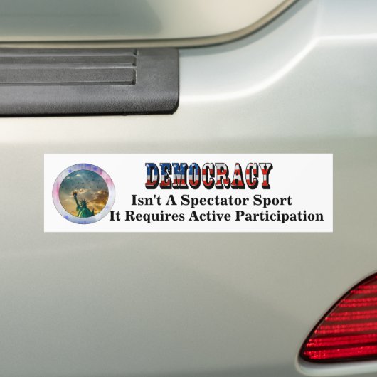 DEMOCRACY is geen speursport Bumpersticker (Op auto)