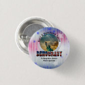 DEMOCRACY is geen speursport Ronde Button 3,2 Cm (Voorkant /achterkant)