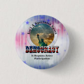 DEMOCRACY is geen speursport Ronde Button 3,2 Cm (Voorkant)