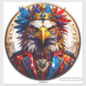 Democracy Is King 002 Custom-Cut Vinyl Sticker (Vel)