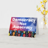 Democracy Not Autocracy Kaart (Gele Bloem)