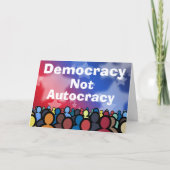 Democracy Not Autocracy Kaart (Voorkant)