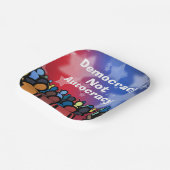 Democracy Not Autocracy Papieren Bordje (Gebogen)